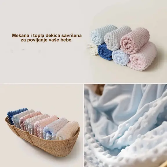 Slika Dekica, mjehurići 80x110 cm - blue - Interbaby