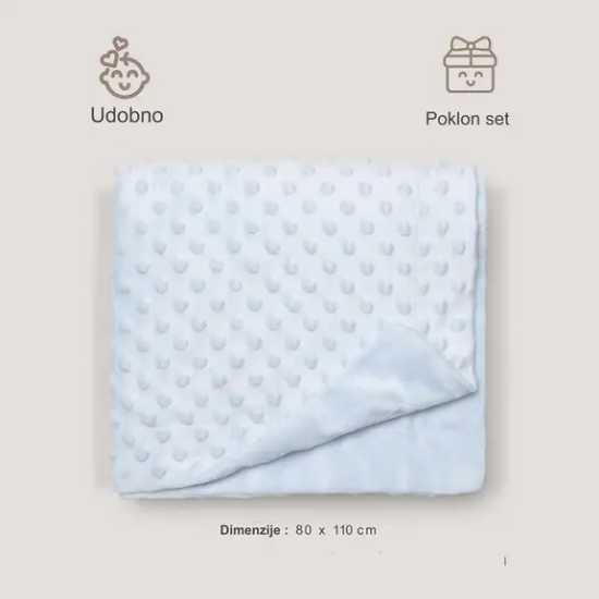 Slika Dekica, mjehurići 80x110 cm - blue - Interbaby