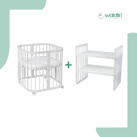 Slika krevetić 7u1 s madracem WHITE - Waldin