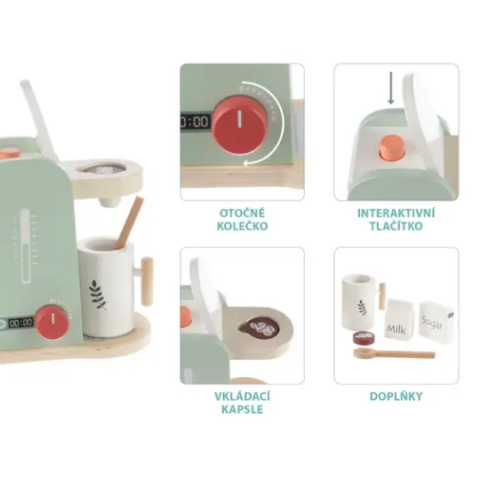 Slika Drveni aparat za kavu set Zopa 