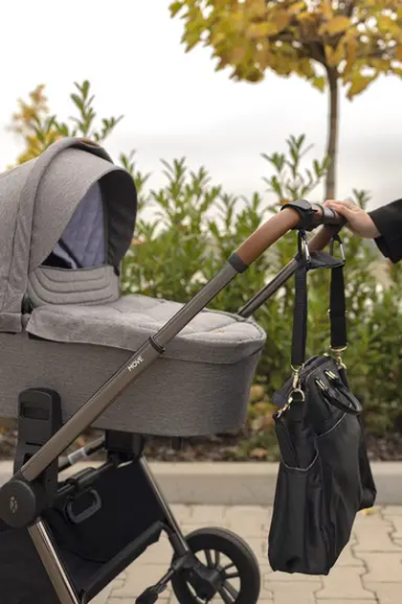 Slika Kožna kuka za dječja kolica Crna 2 kom Zopa 