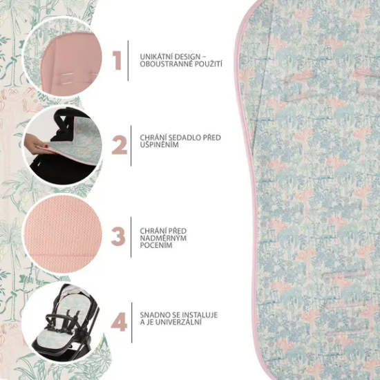 Slika Zračni univerzalni umetak za kolica Breeze Jungle Rozi Zopa 