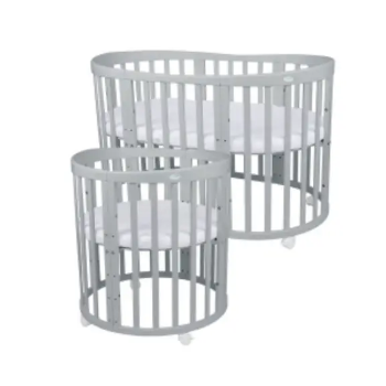 Slika Oval krevetić 7u1 s madracem GREY - Waldin