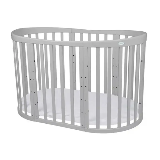 Slika Oval krevetić 7u1 s madracem GREY - Waldin