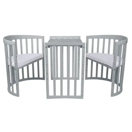 Slika Oval krevetić 7u1 s madracem GREY - Waldin