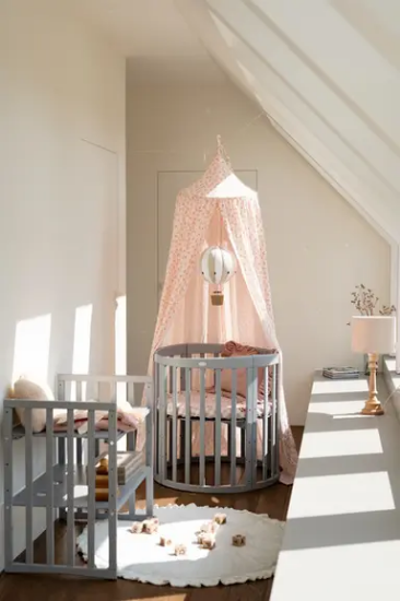 Slika Oval krevetić 7u1 s madracem GREY - Waldin