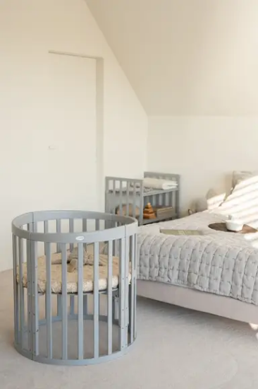 Slika Oval krevetić 7u1 s madracem GREY - Waldin