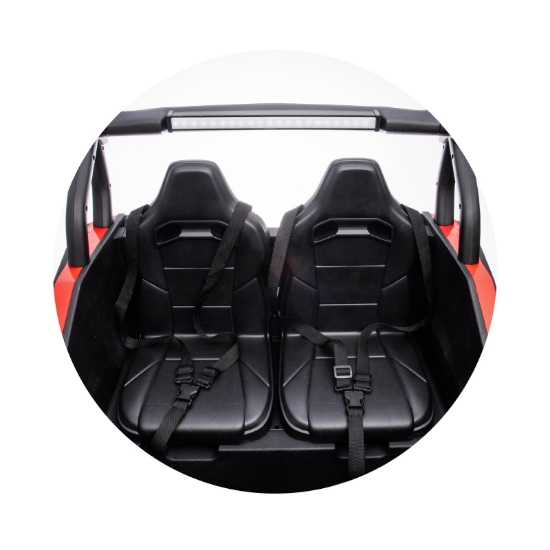 Slika Auto na akumulator za dvoje djece Buggy MAGNUM red