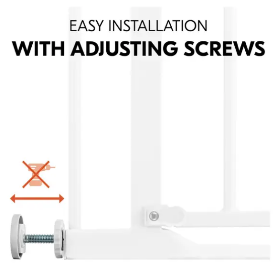 Slika Zaštitna ograda Clear Step 2 Set (75 - 80 cm) + 9 cm produžetak Bijela - Hauck