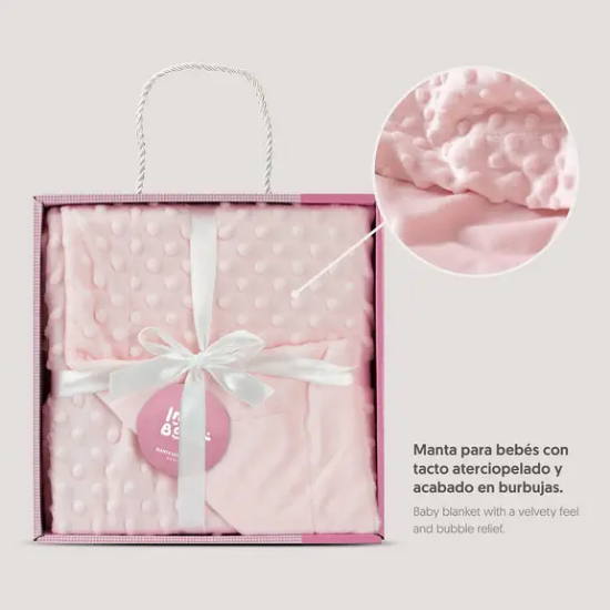 Slika Dekica, mjehurići 80x110 cm - pink - Interbaby