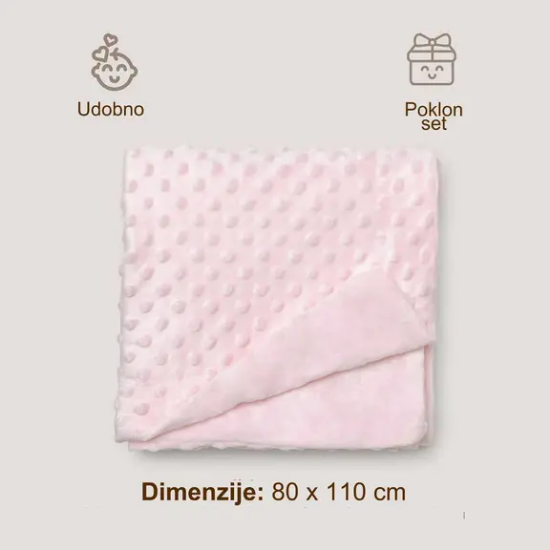 Slika Dekica, mjehurići 80x110 cm - pink - Interbaby