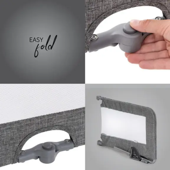 Slika Zaštitna ogradica za krevetić Sleep N Safe Plus XL - melange Sivi - Hauck