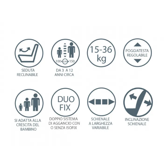 Slika Autosjedalica Skill i-Size siva - Foppapedretti