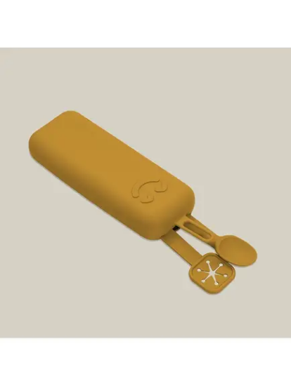 Slika Set silikonskog pribora za jelo Earth Ocher - Interbaby