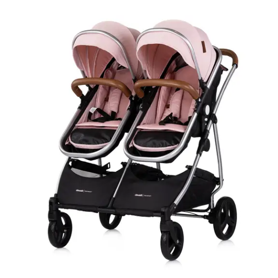 Slika Dječja kolica za blizance ili dvoje djece Duo Smart Pink Marshmellow Chipolino 