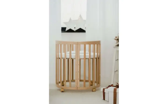 Slika Oval krevetić 7u1 s madracem NATURALE - Waldin