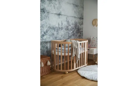 Slika Oval krevetić 7u1 s madracem NATURALE - Waldin