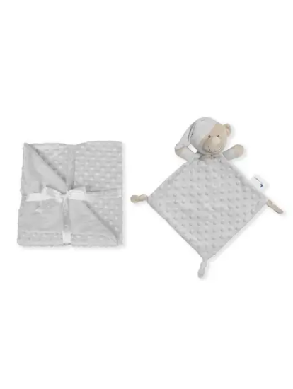 Slika Set dekica Bubble i tješlica Bear Grey InterBaby 