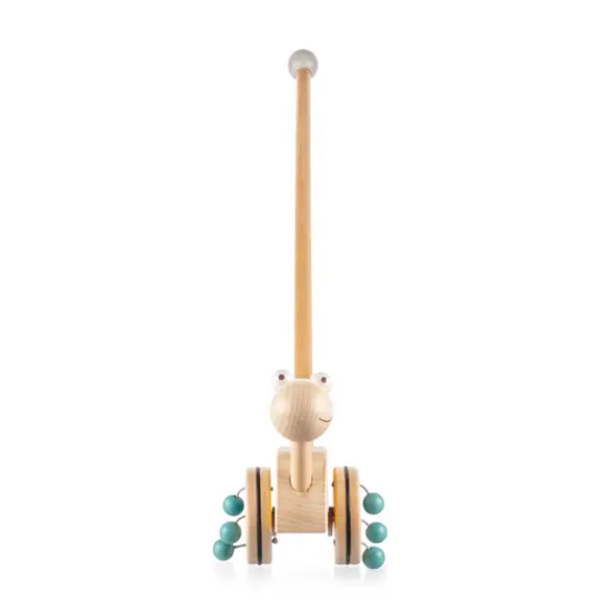 Slika Drvena igračka guralica Dinosaur blue Zopa 