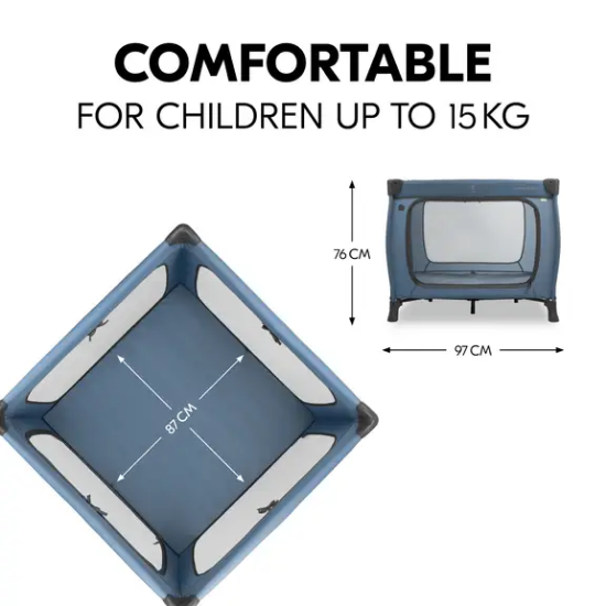 Slika Putni krevetić Sleep N Play SQ Set - Dark Blue - Hauck