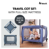 Slika Putni krevetić Sleep N Play SQ Set - Dark Blue - Hauck
