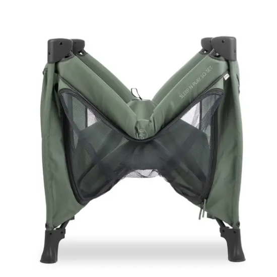 Slika Putni krevetić Sleep N Play SQ Set - Dark Green - Hauck