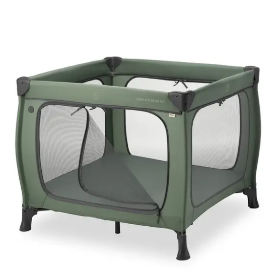 Slika Putni krevetić Sleep N Play SQ Set - Dark Green - Hauck