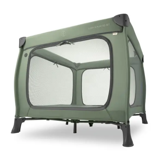 Slika Putni krevetić Sleep N Play SQ Set - Dark Green - Hauck