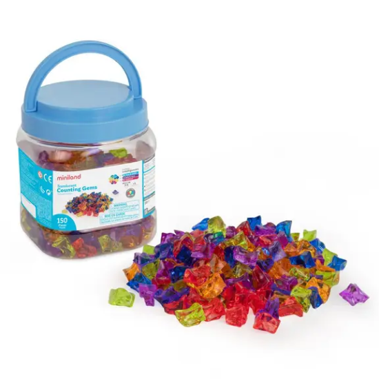 Slika Miniland prozirni dragulji za brojanje 150 kom