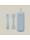 Set silikonskog pribora za jelo Blue Grey - Interbaby