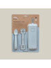 Slika Set silikonskog pribora za jelo Blue Grey - Interbaby