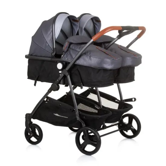 Slika Dječja kolica za blizance ili dvoje djece Duo Smart Silver Grey Chipolino 