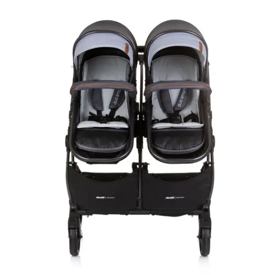 Slika Dječja kolica za blizance ili dvoje djece Duo Smart Silver Grey Chipolino 