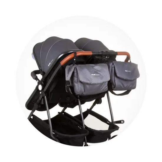 Slika Dječja kolica za blizance ili dvoje djece Duo Smart Silver Grey Chipolino 