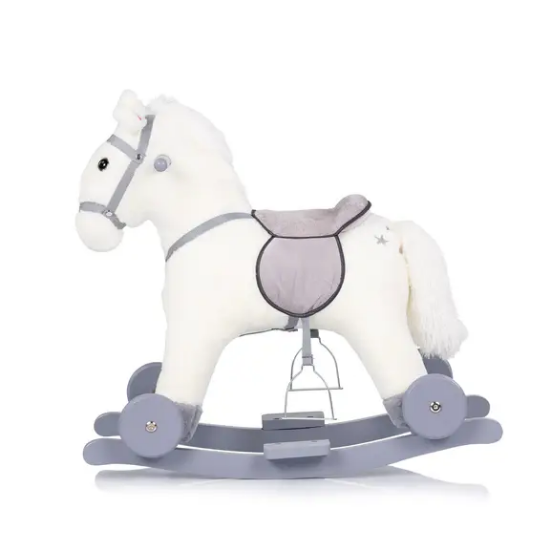 Slika Igračka na luljanje sa kotačima Horse - bijela Chipolino 