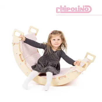 Slika Ljestve za penjanje / drvena igračka za ljuljanje s jastukom Chipolino 