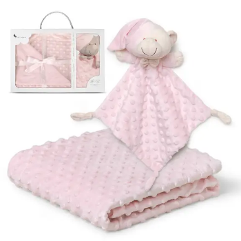 Slika Set dekica Bubble i tješlica Bear Roza InterBaby 