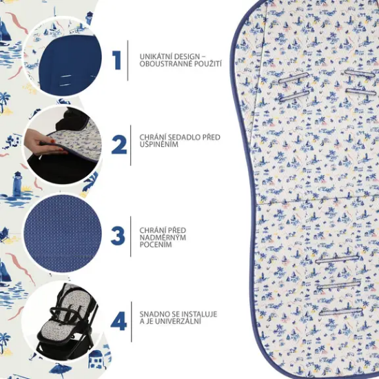 Slika Zračni univerzalni umetak za kolica Breeze Sailor Blue Zopa 