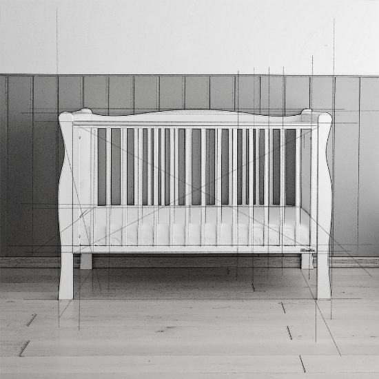 Slika Krevetić Noble Cot - white - Woodies