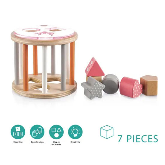 Slika Drvena slagalica pink Zopa 