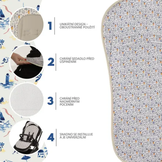 Slika Zračni univerzalni umetak za kolica Breeze Emoji Beige Zopa 