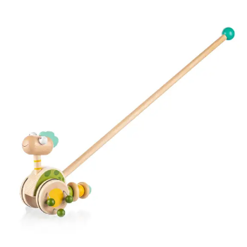 Slika Drvena igračka guralica Dinosaur green Zopa 