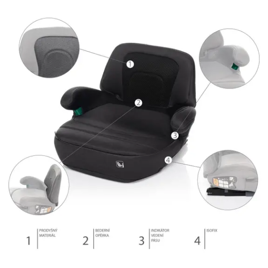 Slika Autosjedalica iBooster i-size, Night Black Zopa 