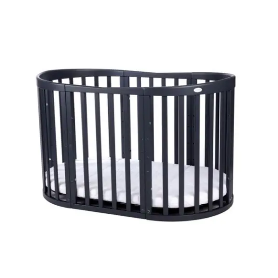 Slika Oval krevetić 7u1 s madracem GRAPHITE - Waldin