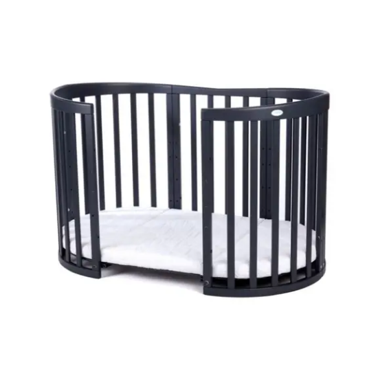 Slika Oval krevetić 7u1 s madracem GRAPHITE - Waldin