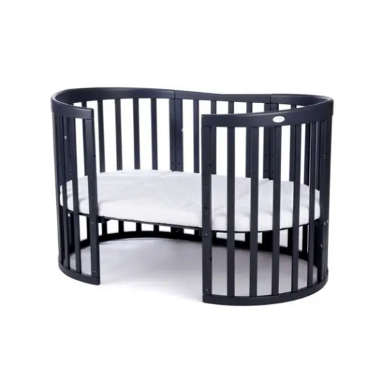 Slika Oval krevetić 7u1 s madracem GRAPHITE - Waldin