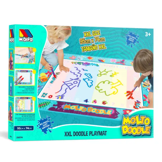 Slika XXL podloga za igru ​​Doodle – bez tinte + 2 vodene olovke - Molto