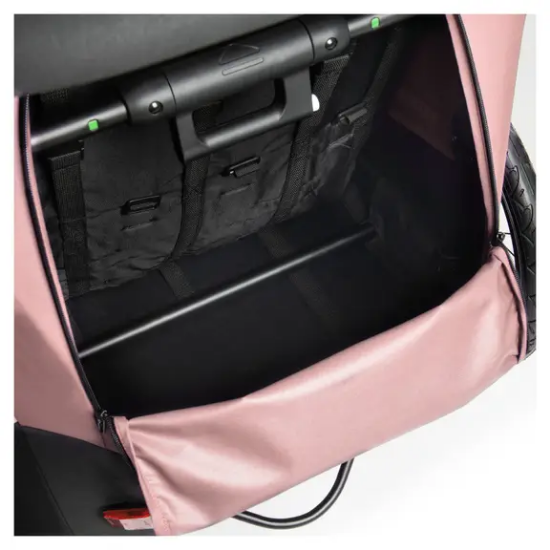 Slika 2u1 prikolica za bicikl i dječja kolica za dvoje djece Dryk Duo Rose - Hauck