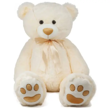 Slika Plišana igračka Medvjedić s mašnom Ecru 100cm - Amek
