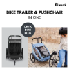 Slika 2u1 prikolica za bicikl i dječja kolica za dvoje djece Dryk Duo Plus Black - Hauck